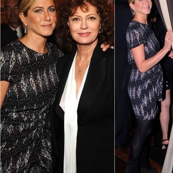 ISABEL MARANT Etoile "Reilly" Draped Silk Dress SZ 1 Black Navy Burgundy - Picture 3 of 5